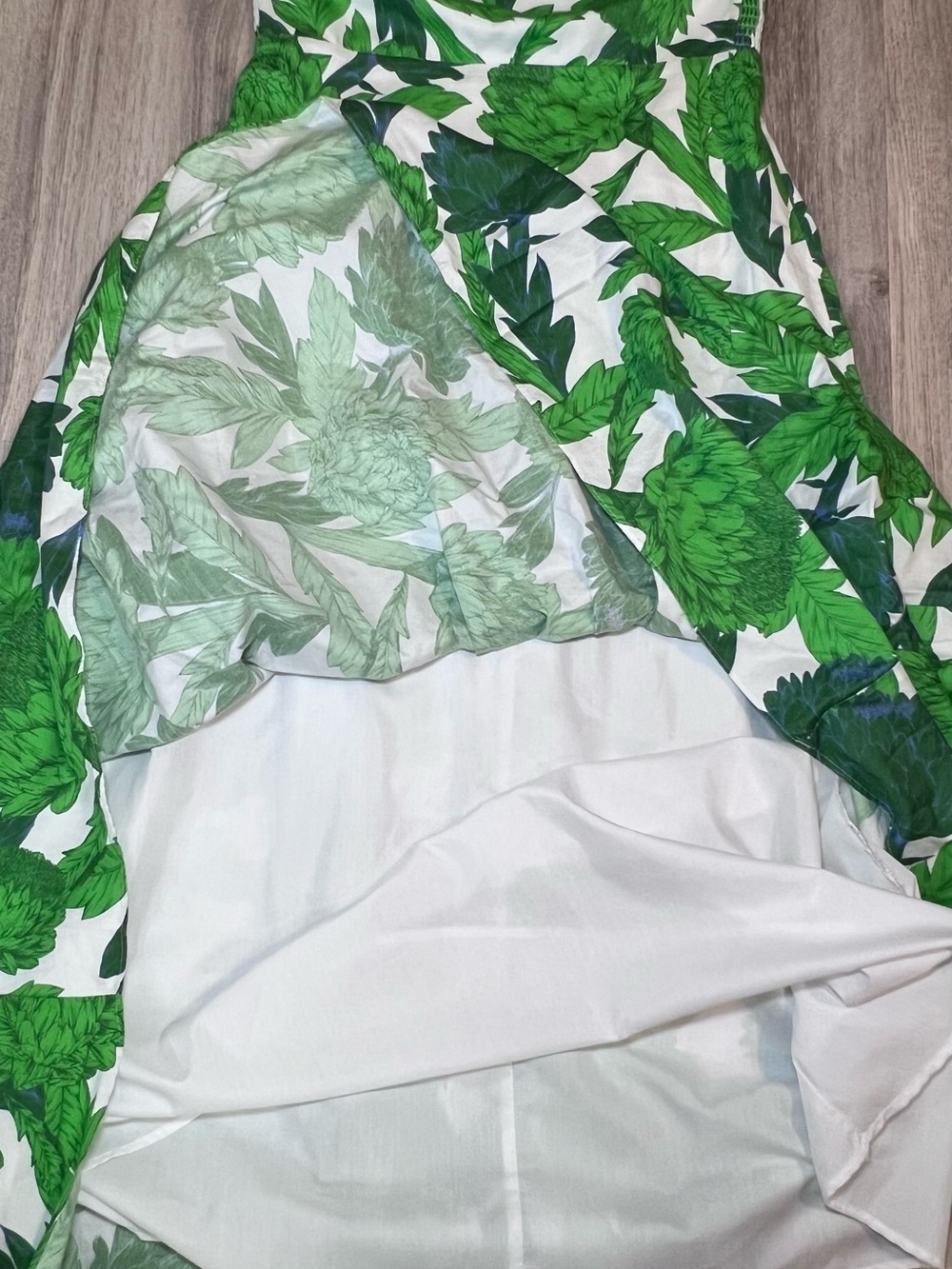 Hyacinth House Green Dandelion Floral Off-The Shoulder Giselle Dress Size M - Picture 13 of 15